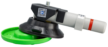 7kg Suction Mount with 1/4" Short Stud with green cover pad and black and gray handle on a white background