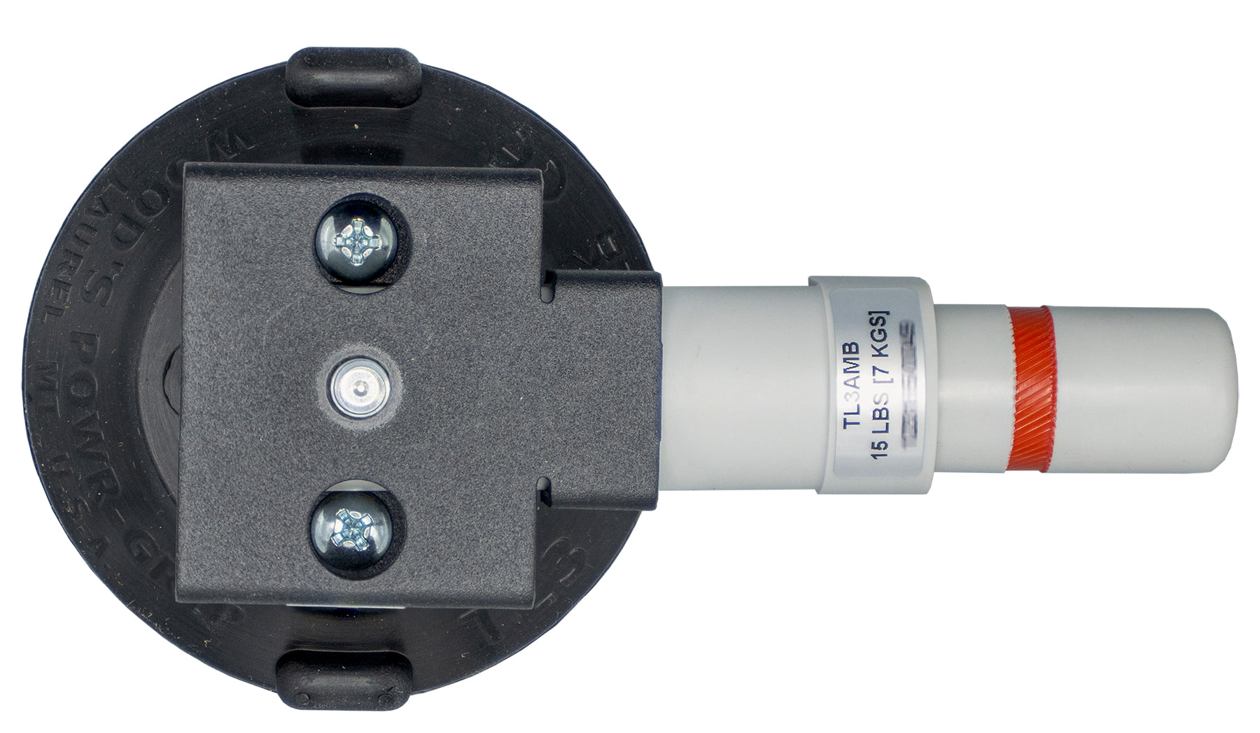 7kg Suction Mount with 1/4" Short Stud and white cylindrical part on a white background