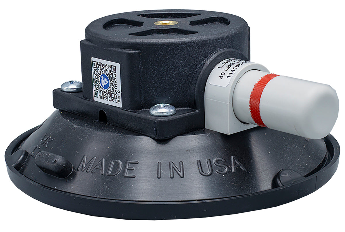 mounting cup can hold 18kg accessories but has a threaded insert for equipment to fix into 