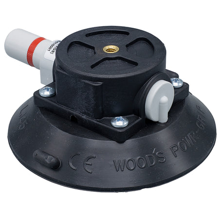 Black 18kg Suction Mount with 1/4" Insert with white handle and visible branding on a white background