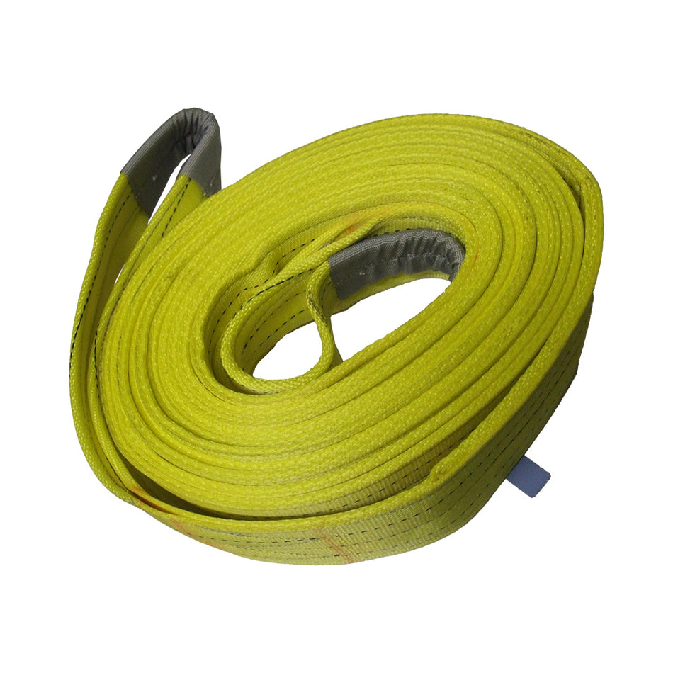 Two-ply polyester webbing sling (yellow 90mm) 8m x 3t