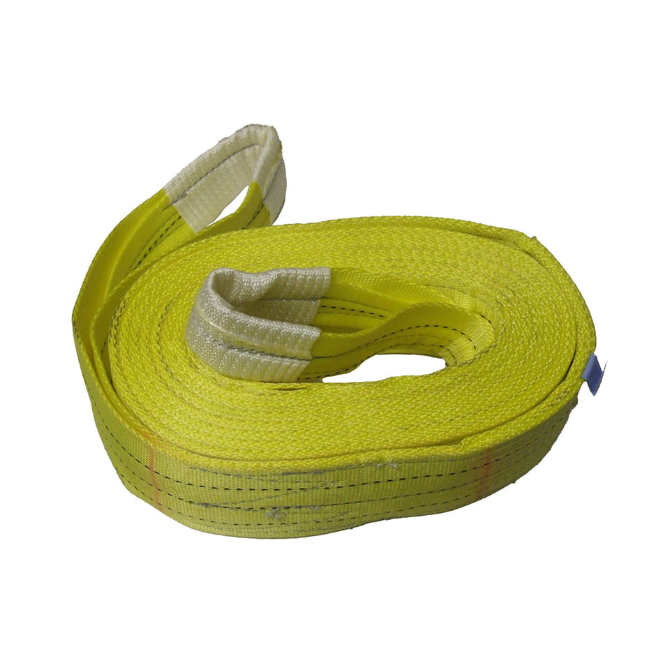 Two-ply polyester webbing sling (yellow 90mm) 6m x 3t