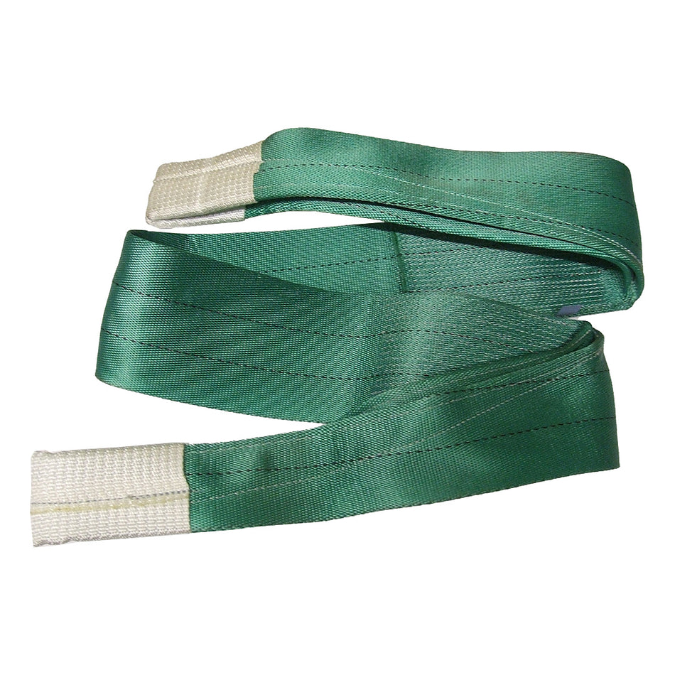 Single ply webbing sling (green 120mm) 2m x 2t