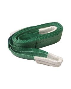 Two-ply polyester webbing sling (green) 2m x 2t