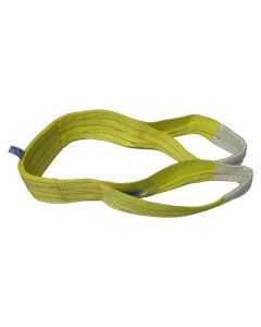 Two-ply polyester webbing sling (yellow) 1m x 3t